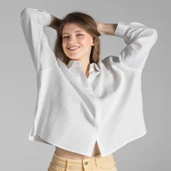 Histoire Vraie De Beline | Chemisier En Crepon