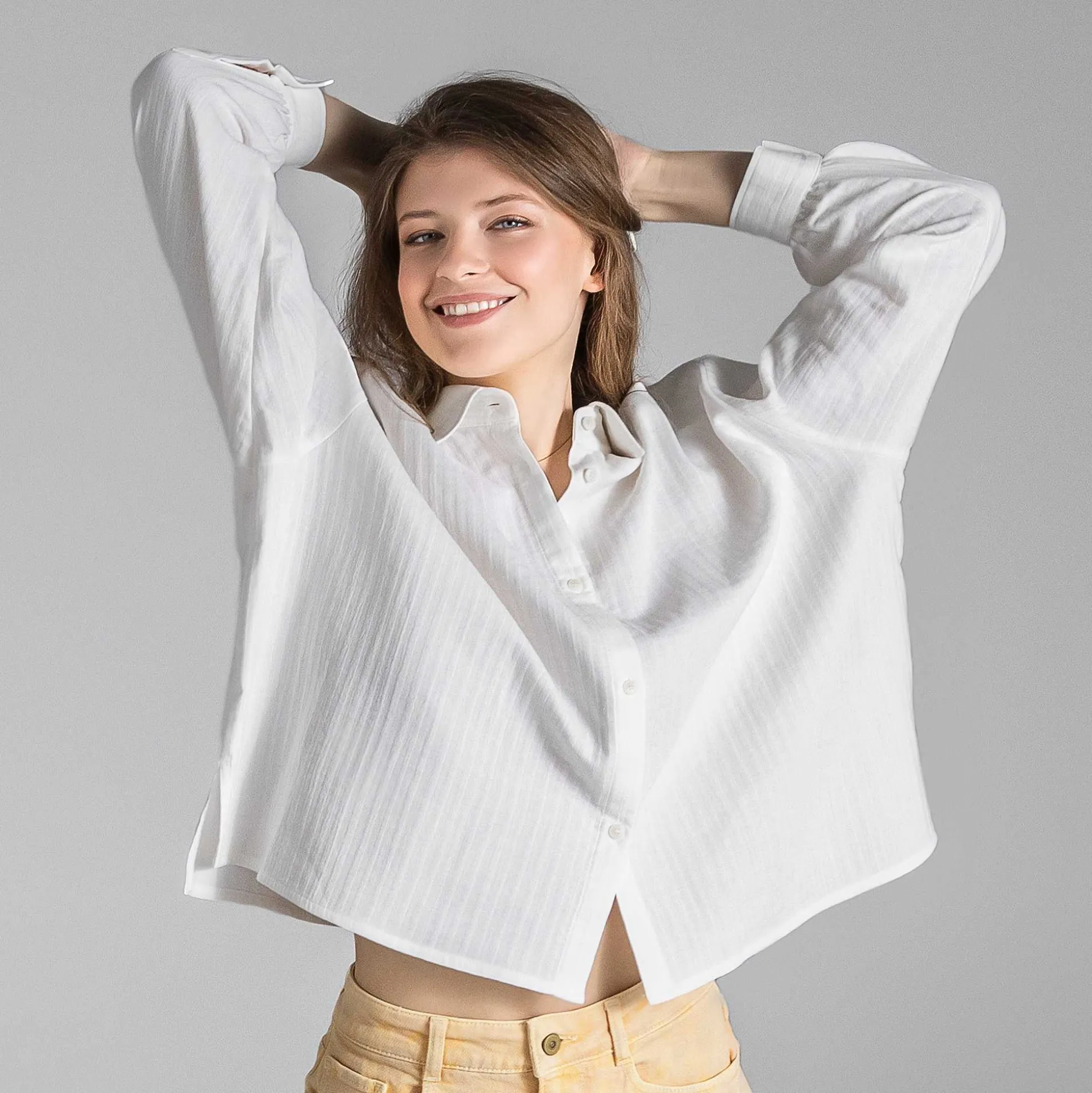 Histoire Vraie De Beline | Chemisier En Crepon